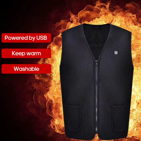Heating Vest Winter Warm Jacket Heated Vest USB Charging Heating Vest Intelligent Electric Heating Vest Heating Clothes