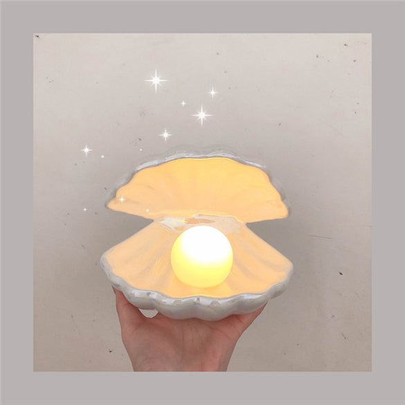 Pearl in Shell Light - mini LED Lamp Portable Night Light