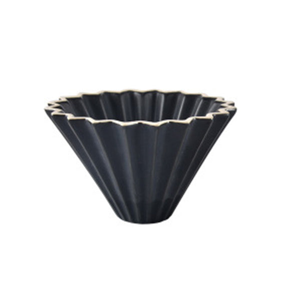 Ceramics Origami Style V60 Filter Cup Coffee Dripper Coffee Cup Pour Over Brewer for 1-2 Cups Filter Paper V60 Coffee Dripper