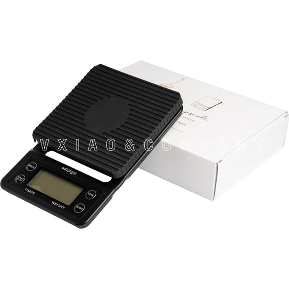 Portable Electronic Scale with Timer 3kg/0.1g LCD Digital Kitchen Coffee Scales Weighing tool libra Precision Jewelry Scale USB