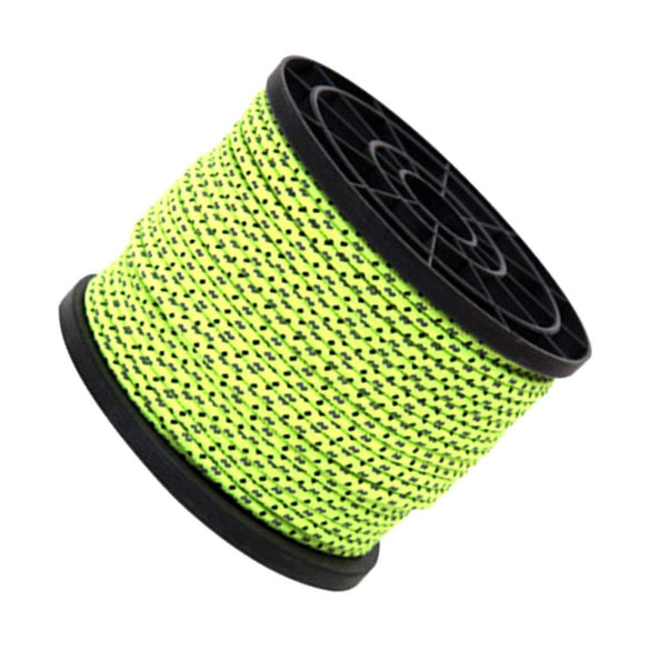LGFM-4mm 50m/16.4ft Glow in the Dark Luminous Reflective Tent Rope Guy Line Camping Cord