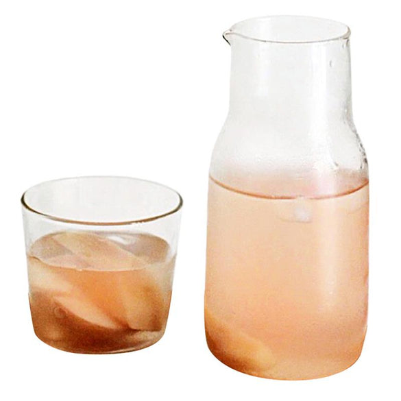 Glass Cold Hot Water Bottle Cup Sets Drinking Cups Glass Jug Tumbler Bottles Flower Tea Coffee Juices Milk Cola Wine Beer Cups