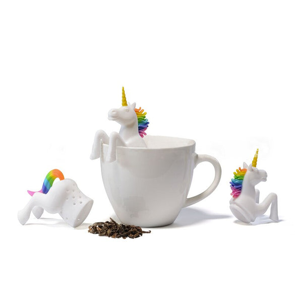 1 Pcs Silicone Creative Filter Loose Unicorn Shape Leaf Herbal Spice Filter Tea Bag Food Grade Tea Infuser Strainers Diffuser