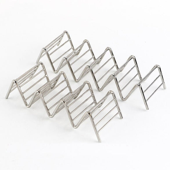 Brand New Taco Holder Taco Stand Stainless Steel Rustproof Rack Bracket Tray Style for Baking Dishwasher
