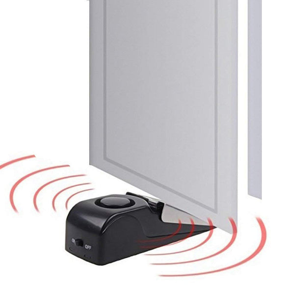 120dB Mini Wireless Vibration Alarm Door Stop Alarm for home Wedge Shaped Stopper Alert Security System Block Blocking System