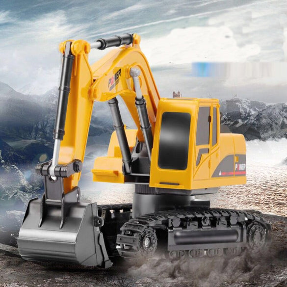 2.4Ghz 6 Channel 1:24 RC Excavator toy RC Engineering Car Alloy and plastic Excavator RTR For kids Christmas gift