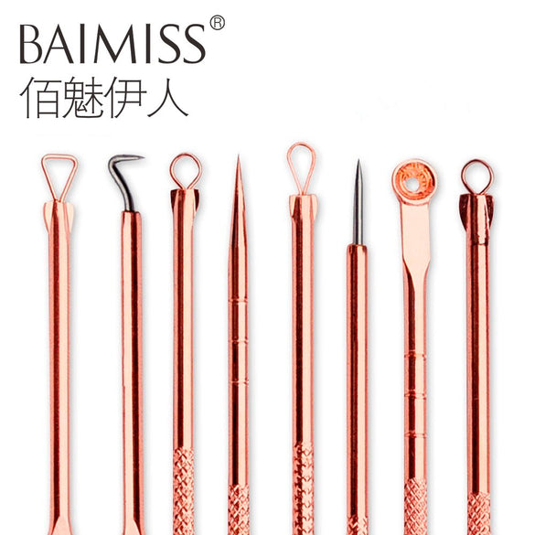4PCS Rose Gold Acne Removal Needle Pimple Needle Blackhead Remover Acne Treatment Acne Needle Black Mask Acne Extractor Remover