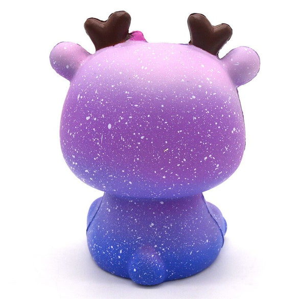 Cute Lovely Galaxy Star Deer Cartoon Animal Squishy Toys Soft Slow Rising Squishy Toys With Good Smell Scented 11*7 CM