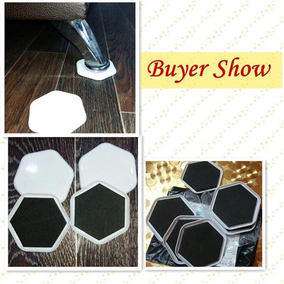 4Pcs Heavy Duty Furniture Moving Sliders Table Moving Pads Floor Protectors House Moving Helper Easy Moving Accessories