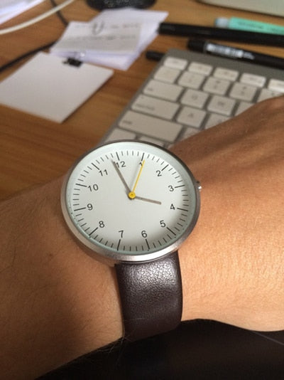 Silver Leather Watch