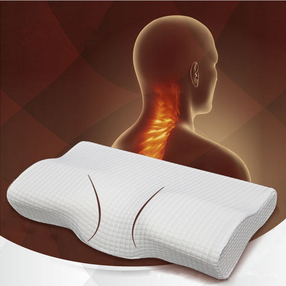 Orthopedic Latex Magnetic 50*30CM White Color Neck Pillow Slow Rebound Memory Foam Pillow Cervical Health Care Pain Release