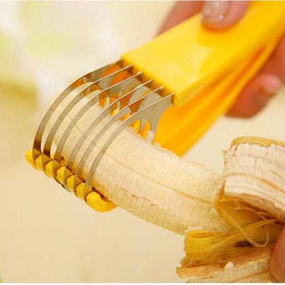 Stainless Steel banana cutter fruit Vegetable sausage Slicer Salad Sundaes tools cooking tools Kitchen Accessories gadgets28