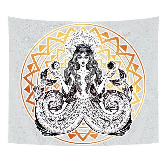 130X150cm Polyester Tapestry Mandala Bohemia Wall Hanging Animal Moon Wolf Guns Yoga Mats Beach Towel Decor Livingroom