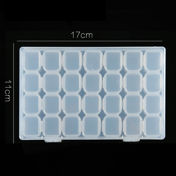 28 Slots Diamond Embroidery Box Diamond Painting Accessory Case Clear plastic Beads Display Storage Boxes Cross Stitch Tools
