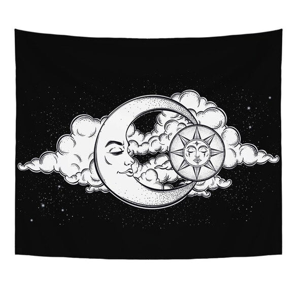 130X150cm Polyester Tapestry Mandala Bohemia Wall Hanging Animal Moon Wolf Guns Yoga Mats Beach Towel Decor Livingroom