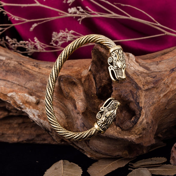 Lemegeton Indian Jewelry Wolf For Women Fashion Accessories Viking Bracelet Men Wristband Cuff Bangles Teen Wolf