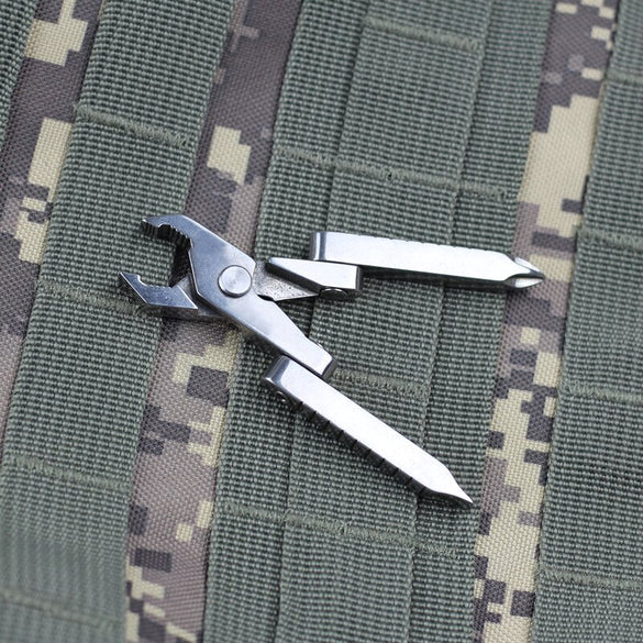 Swiss Tech 6 in 1 Multi - function Outdoor Tool Clamp Mini - pliers Portable Folding Tool EDC Equipment Pocket Gear Kits Camping