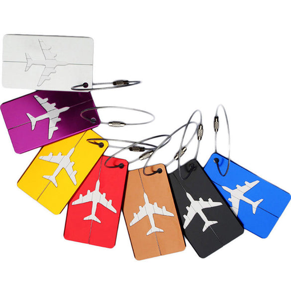 Aluminium Alloy Luggage Tags Baggage Name Tags Suitcase Address Label Holder Travel Accessories High Quality