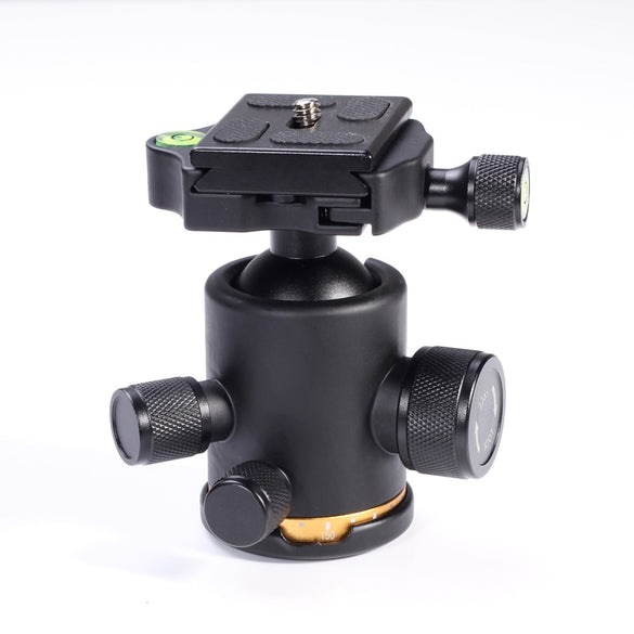 12Kg Metal Swivel Camera Tripod Ball Head Rocker+1/4" Screw Mount Quick Release Plate QR