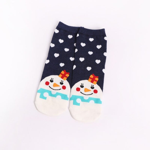 2018 New Design Christmas Santa Claus Socks Women Cotton Short Elk Winter Socks Cartoon Deer Snow Man Cute Socks New Year Gift