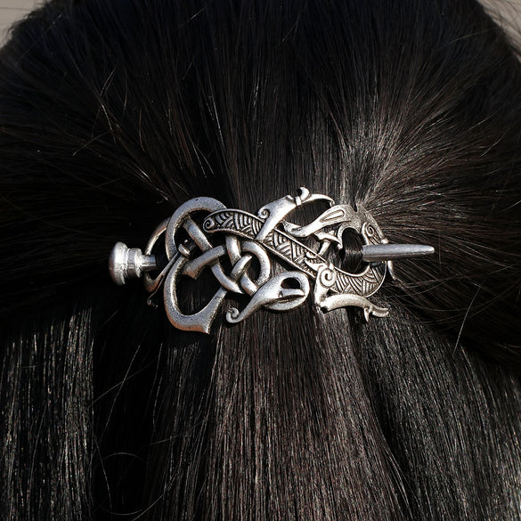4*6cm Vikings Dragon Hairpins Hair Clips Stick Slide Accessories F-02