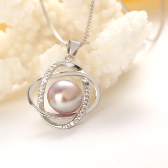 10-11mm Natural Pearl pendant necklace top quality necklace & pendant for women love gift fine jewelry with 925 Sterling Silver