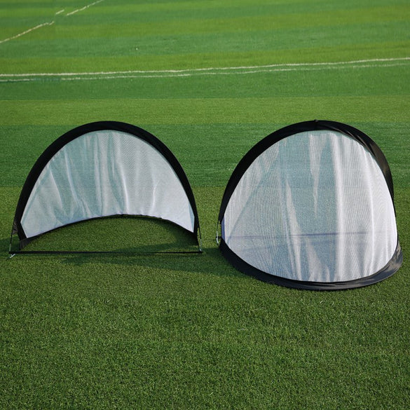 2Piece Soccer Football Goal Net Folding Black Training Goal Net Tent Kids Indoor Outdoor Play Toy