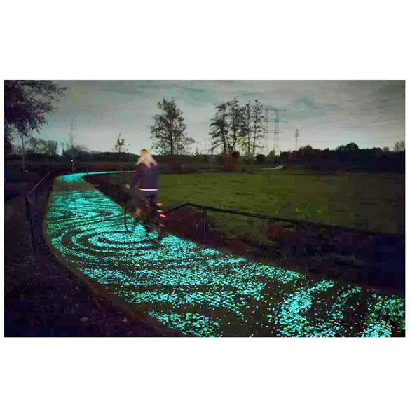 600Pcs 2 Pack 14mm Artificial  Luminous Night Stones Pebble Glow In The Dark Pebbles Glow Gravels For Garden Yard Walkway Decor