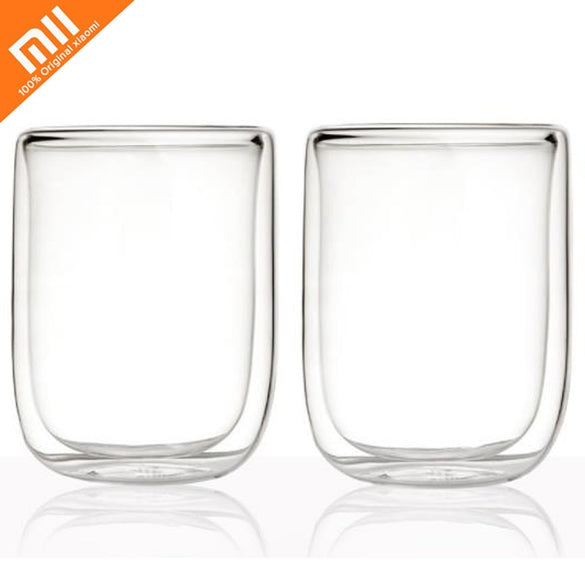 2pcs xiaomi mijia17PIN glass double-layer cup borosilicate glass 400mL large flow wine cup