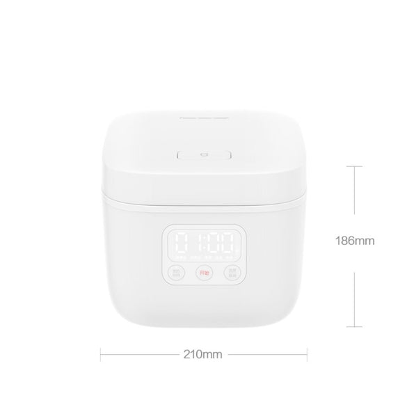 IN STOCK Xiaomi Mijia Electric Rice Cooker 1.6L Kitchen Mini Cooker Small Rice Cook Machine Intelligent Appointment LED Display (1.6L 220V)