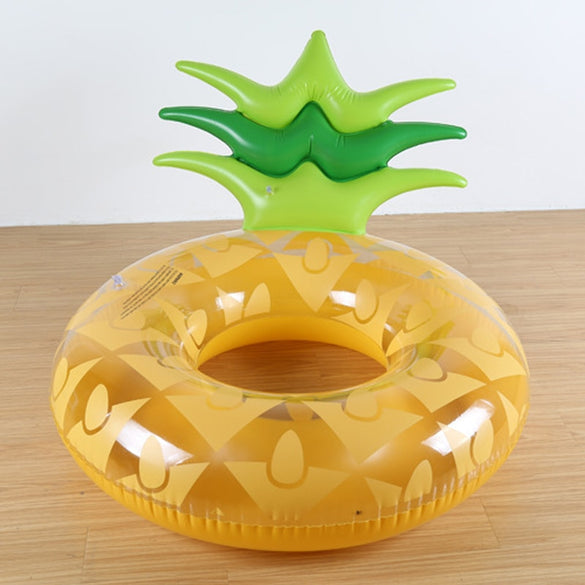 Big Yellow Inflatable Pineapple Swimming Laps Float Swimming Ring Floating Pool Water Party Toys
