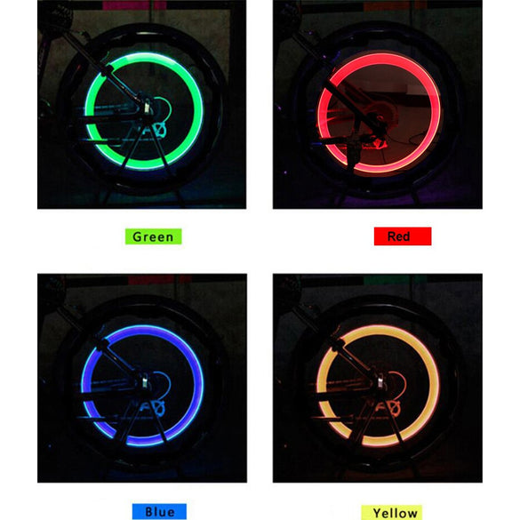 bike light with no battery mountain road bike  bicycle lights LEDS Tyre Tire Valve Caps Wheel spokes LED Light BL0157