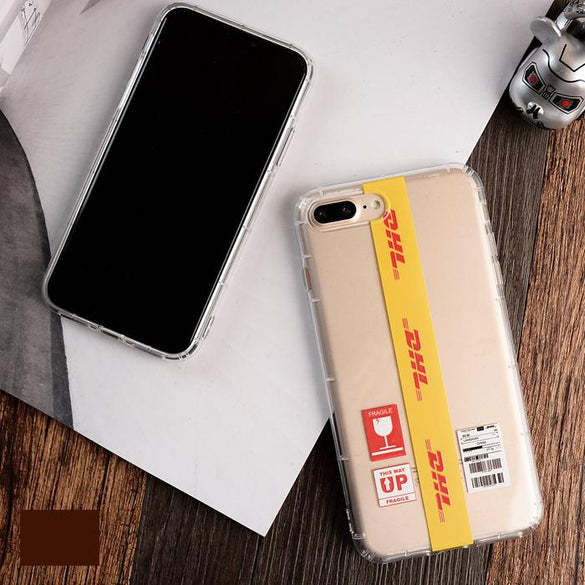 Personality Couple Dhl Pattern Phone Cover Case For Iphone X 11 pro Xs Max Xr 10 8 7 6 6s Plus Luxury Soft Silicone Coque Fundas