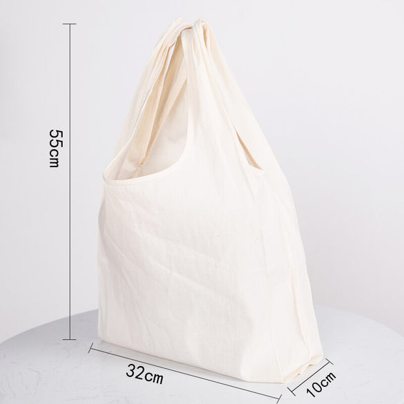 ECO Tote Shopping Canvas bag Folding Package High-Quality Women Men Reusable rocery High capacity Fold Cotton Shopping Bag