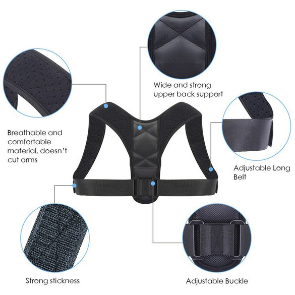 The New Posture Corrector & Back Support Brace Clavicle Support Back Brace Corrector For Women And Men