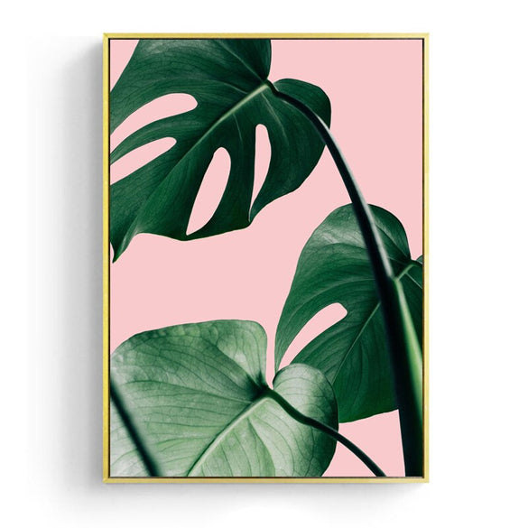 Nordic Style Posters and Prints Monstera Leaf Wall Art Canvas Painting Fresh Plant Pictures For Living Room Home Decoration