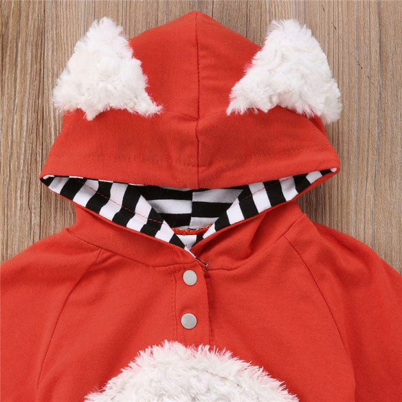 Newborn Baby Boy Girl Kid Animal Romper Jumpsuit Clothes Outfit Costume Baby Clothes Cotton Hooded Romper Long Sleeve Rompers