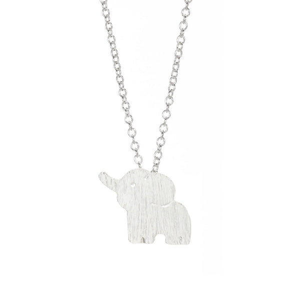 hzew Min 1pc Gold and silver color lucky elephant necklace