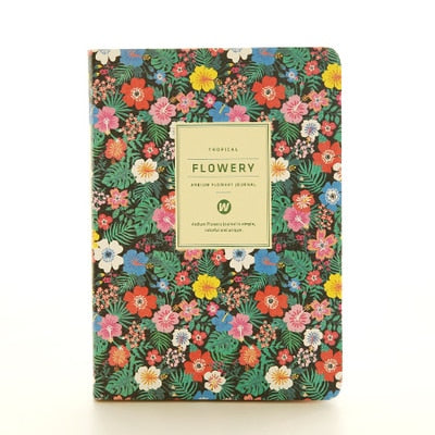 New Arrival Cute PU Leather Floral Flower Schedule Book Diary Weekly Planner Notebook School Office Supplies Kawaii Stationery