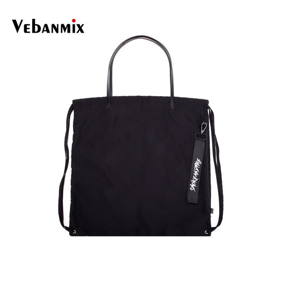 Large Capacity Women Men Drawstring Bag Waterproof Nylon Travel Bag Streetwear High Quality Fitness Shoulder Bag Male 2019