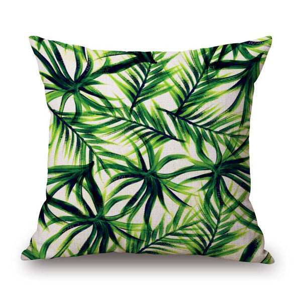 Fashion High Quality Cotton Linen Africa Tropical Plant Banana Leaf  Decorative Throw Pillow Case Cushion Cover Sofa Home Decor