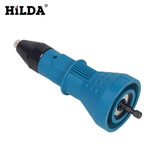 HILDA Electric Rivet Nut Gun Riveting Tool Cordless Riveting Drill Adaptor Insert Nut Tool Riveting Drill Adapter 2.4mm-4.8mm