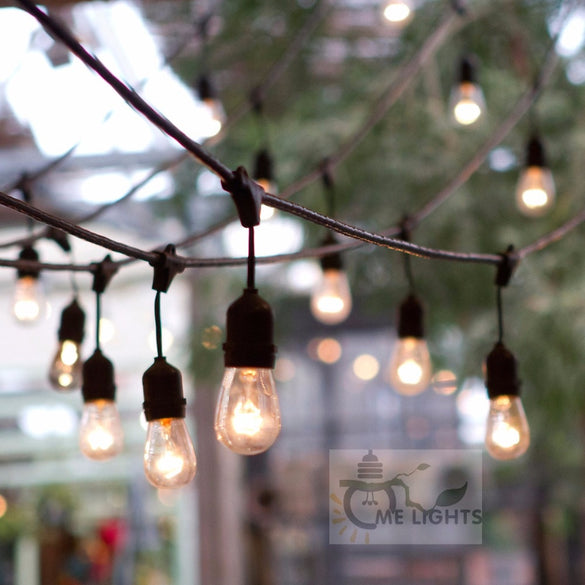 Waterproof Heavy Duty 15M Outdoor Edison Bulb String lights Connectable Festoon for Party Garden Christmas Holiday Garland Cafe