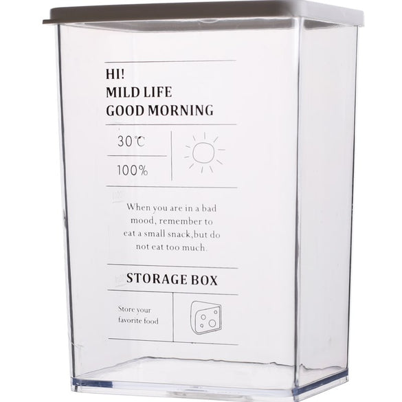 Plastic Sealed Kitchen Storage Box Transparent Food Cans Grain Dried Fruit Jar Cookie Tank Organizer Tools Nordic Painted Design