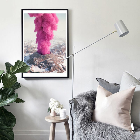 Cuadros Posters And Prints Pink Eruption Wall Art Canvas Painting Pictures For Living Room Nordic Girl Home Decoration