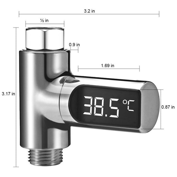LW-101 LED Display Home Water Shower Thermometer Flow Water Temperture Monitor Led Display Shower Thermometers