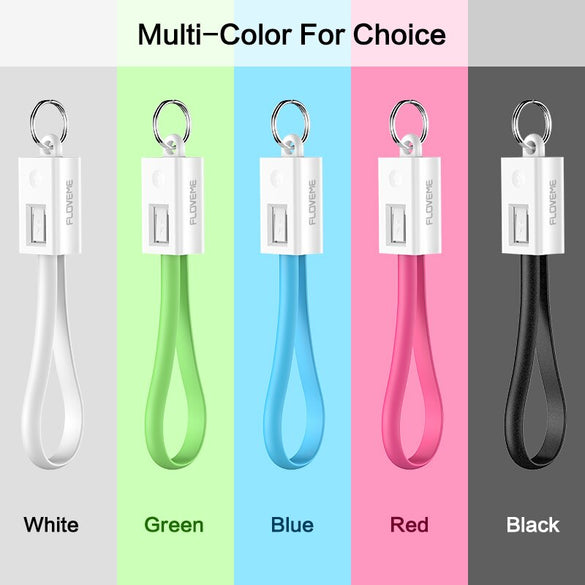 FLOVEME Multi-Function USB Cable For iPhone Lighting Charger Powerbank Cable KeyChain Accessory Portable Charging Sync Data Cord