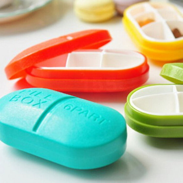 1pc Mini Pill Box Mini Cute Plastic Pill Box Medicine Case Foldable Container Drug Tablet Storage Travel Case Holder
