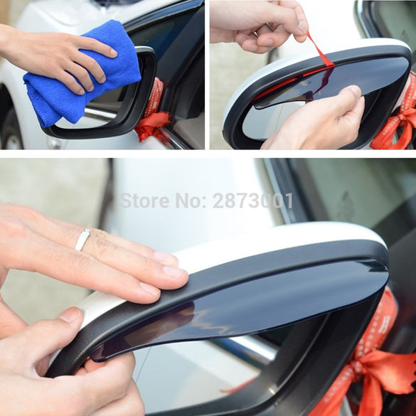 2Pcs Car Accessories Rearview Mirror Rain Shade for fiat punto ix35 renault sandero renault logan fiesta fiat 500 mini cooper