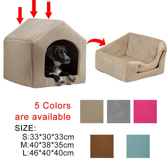 High Quality Pet Products Luxury Dog House Cozy Dog Bed Puppy Kennel 5 Color Pet Sleeping Bed Cat Cushion Kitten Mats Pet Shop